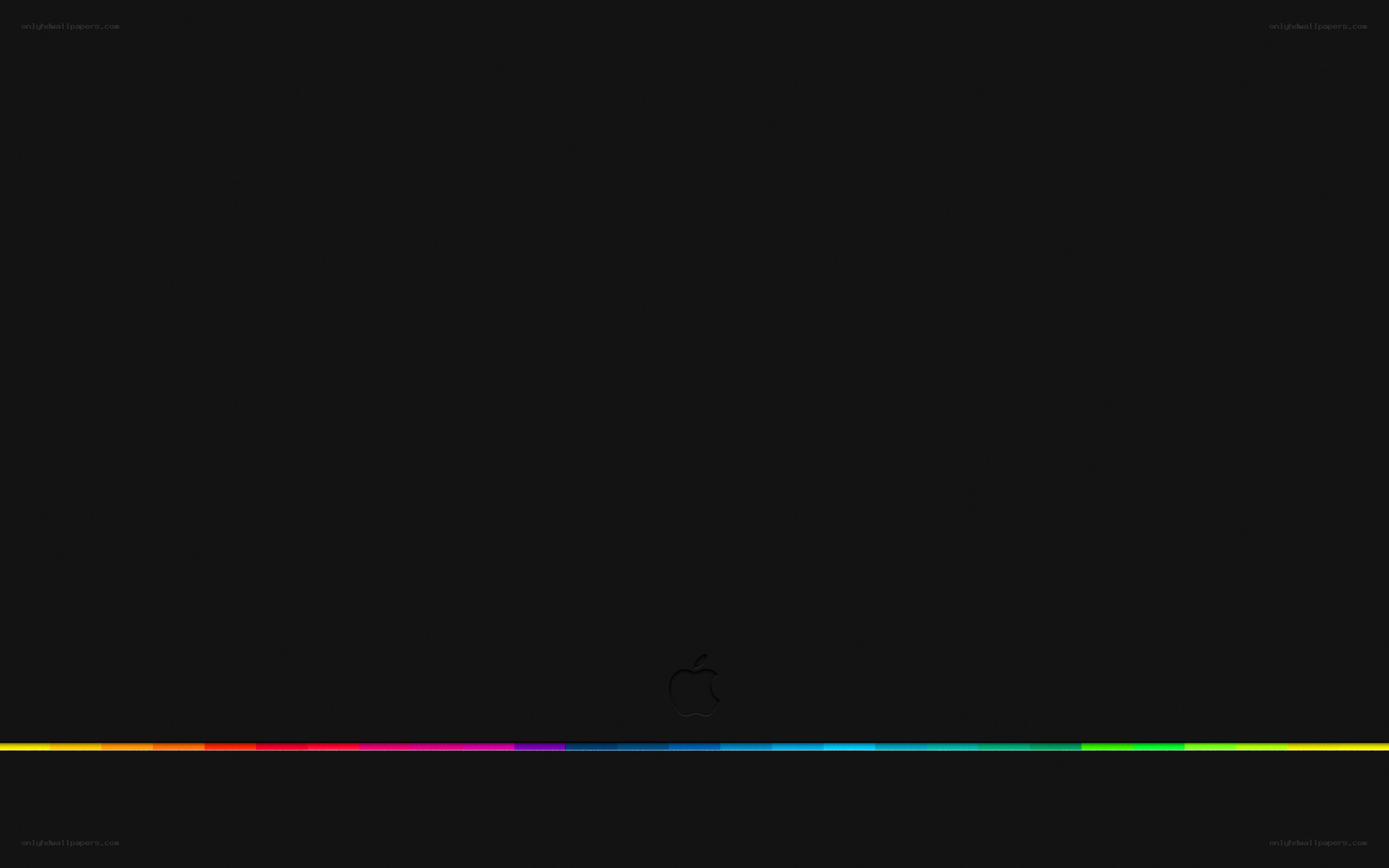 Apple logo with rainbow line