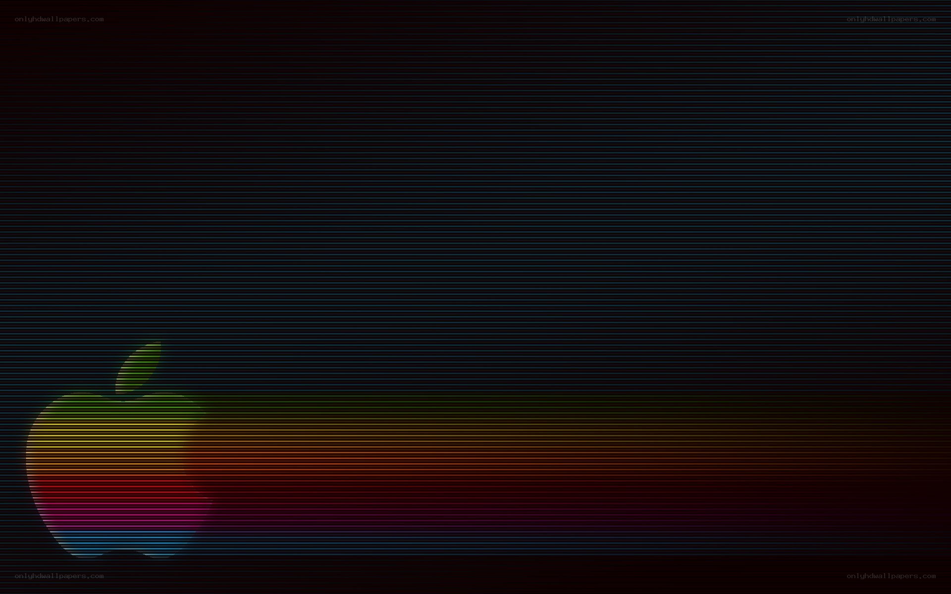 Apple logo with rainbow stripes