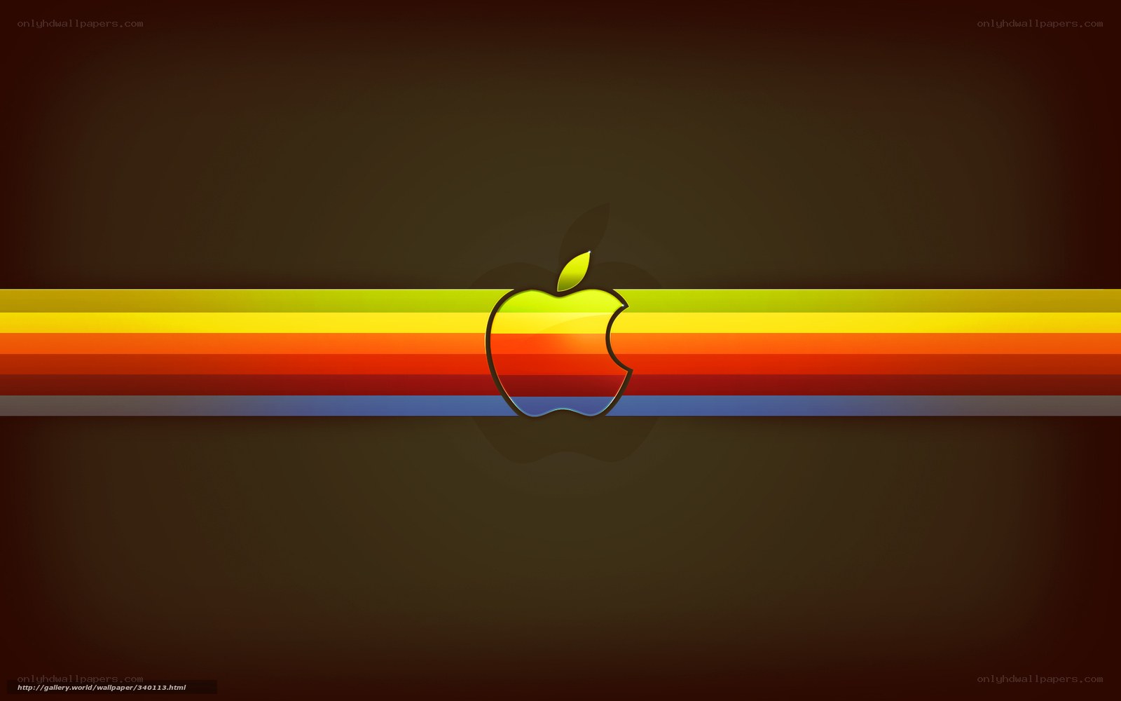 Apple logo with rainbow stripes
