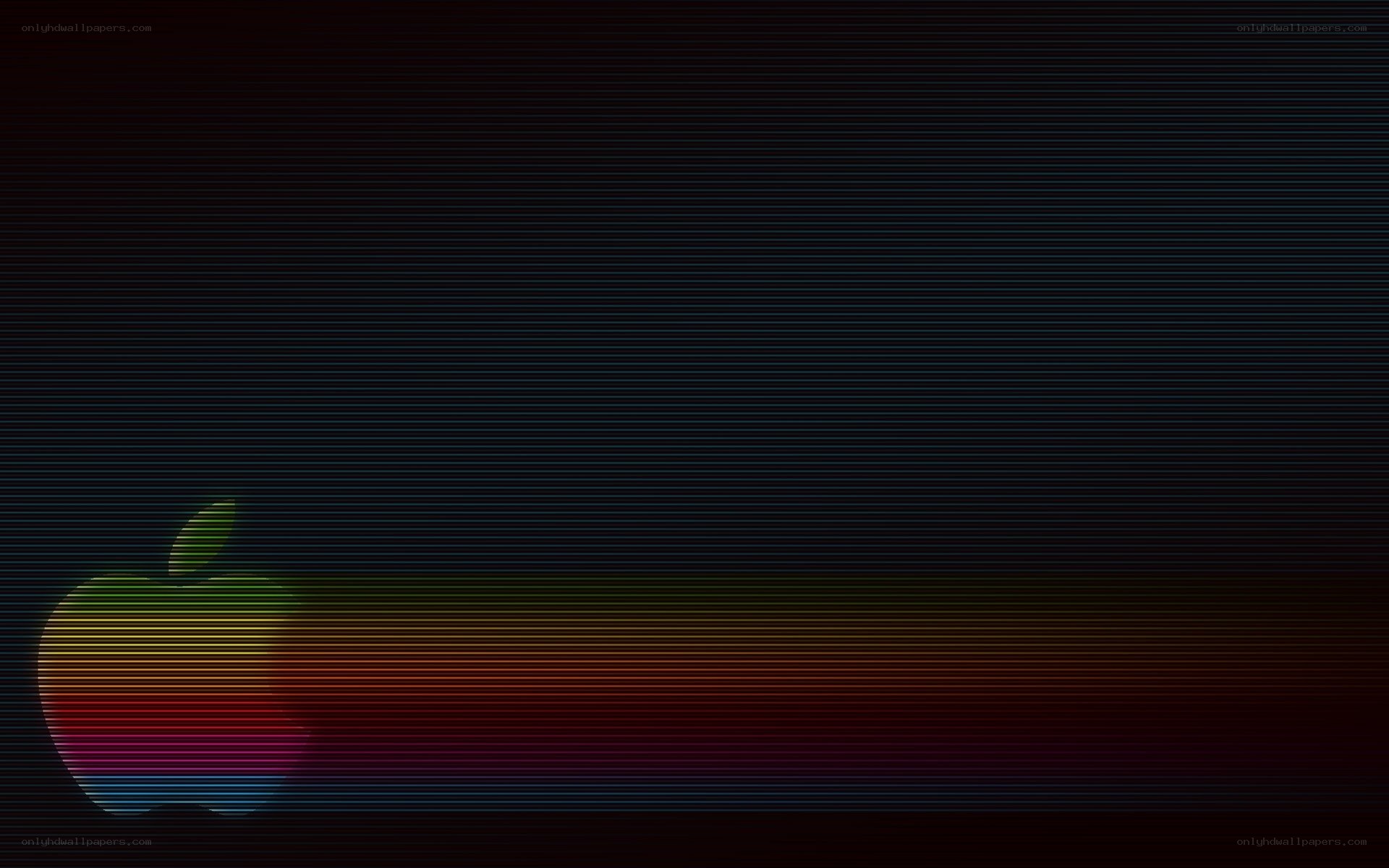 Apple logo with rainbow stripes