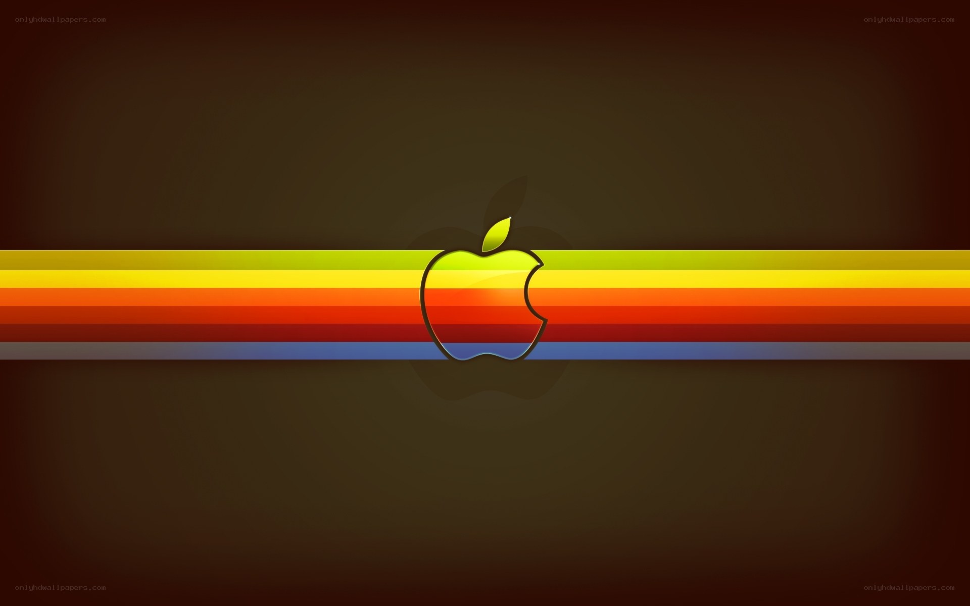 Apple logo with rainbow stripes