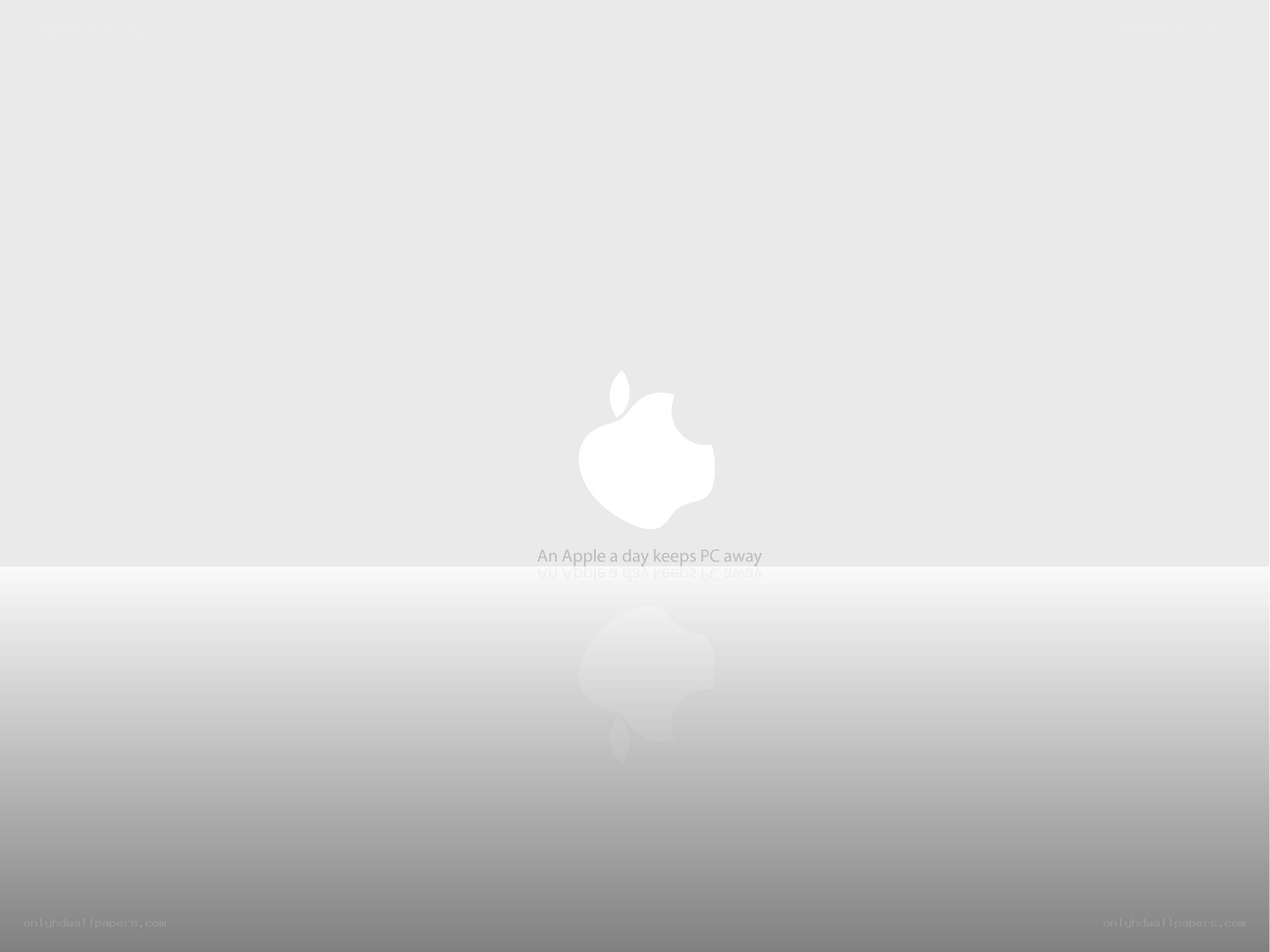 Apple logo with slogan