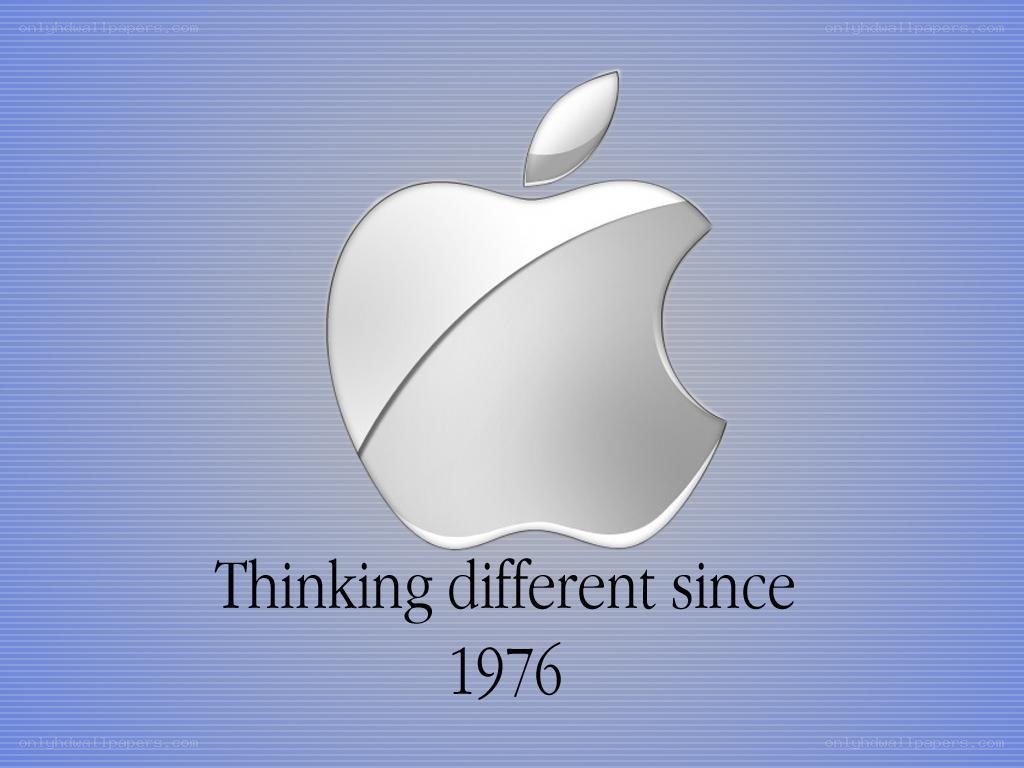 Apple logo with slogan