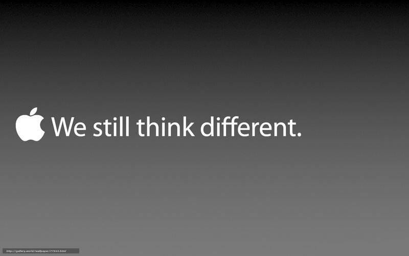 Apple logo with slogan
