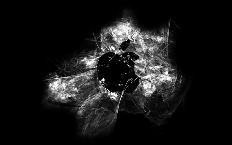 Apple logo with smoke effect