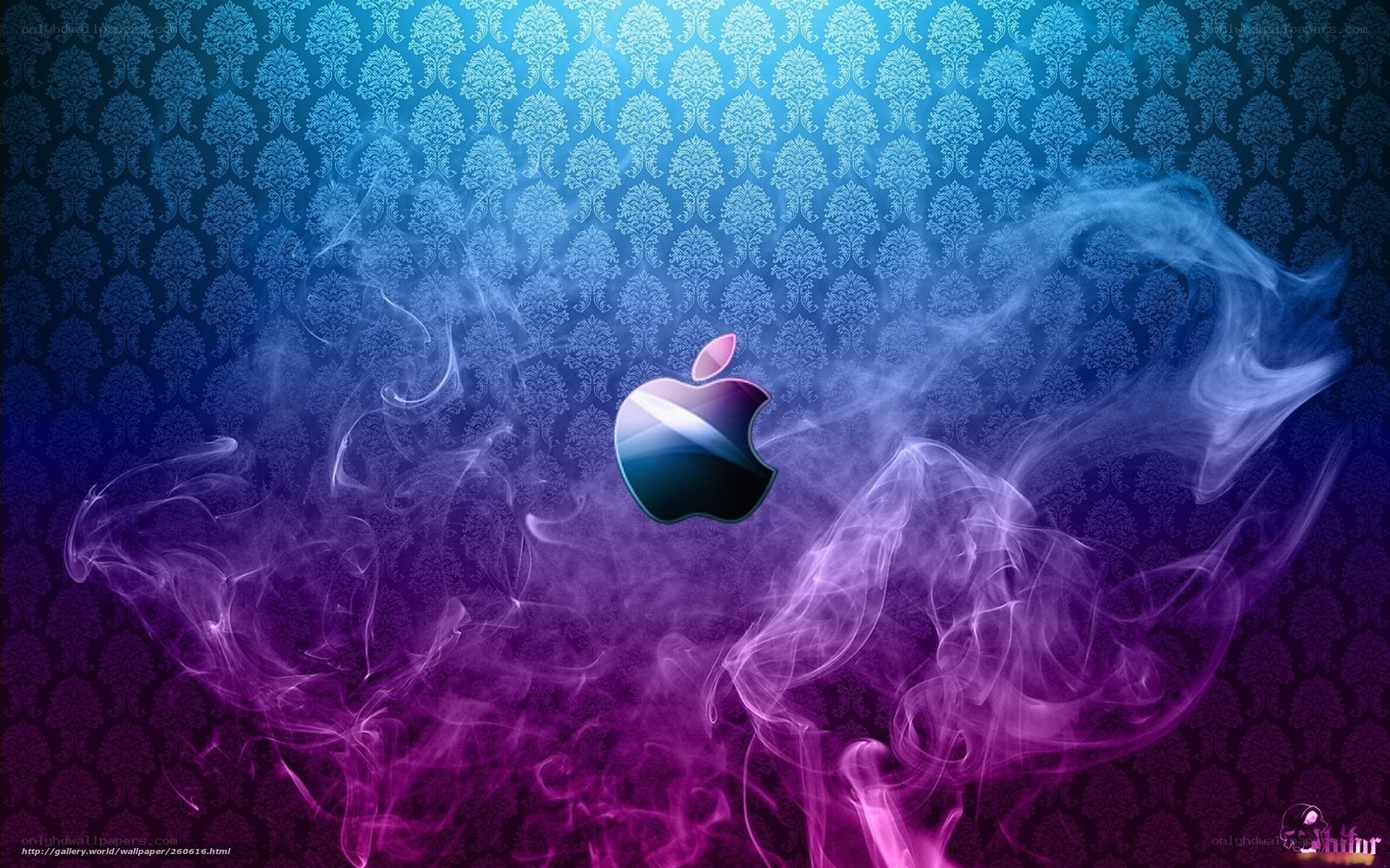 Apple logo with smoke effect