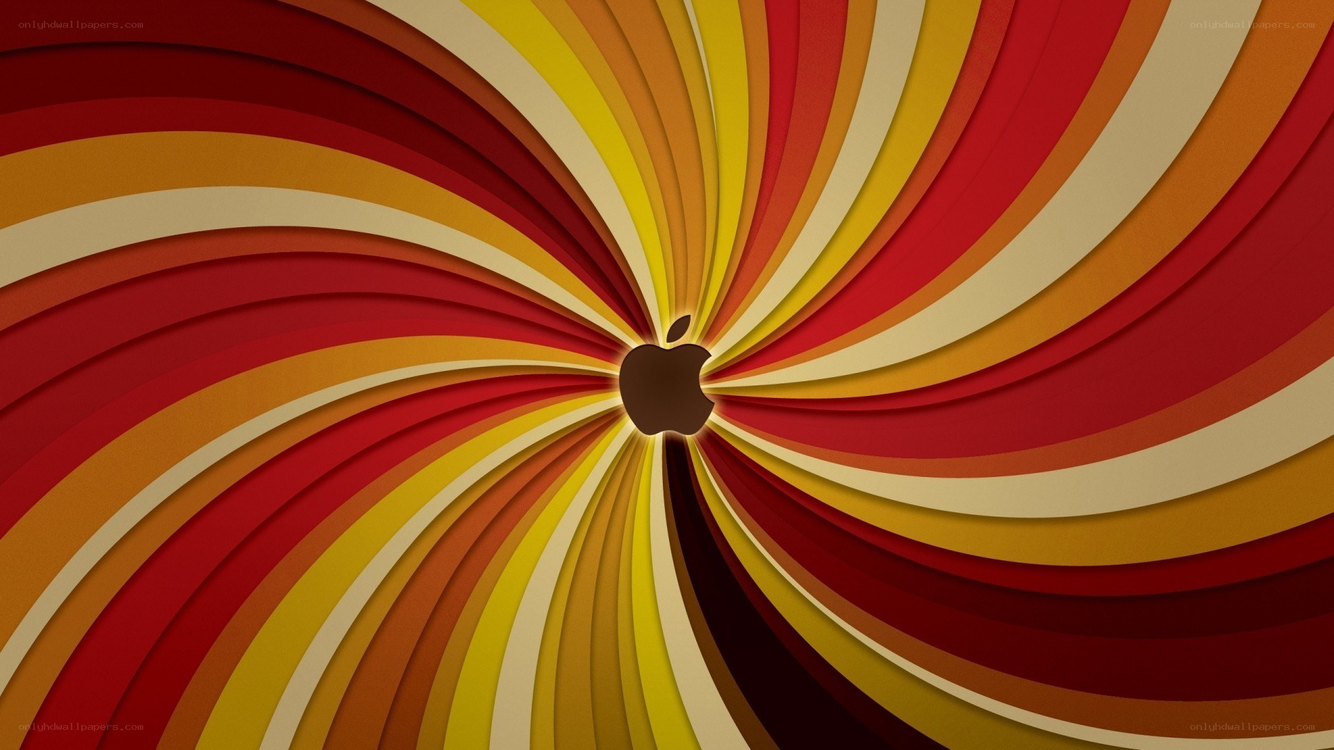 Apple logo with spiral design