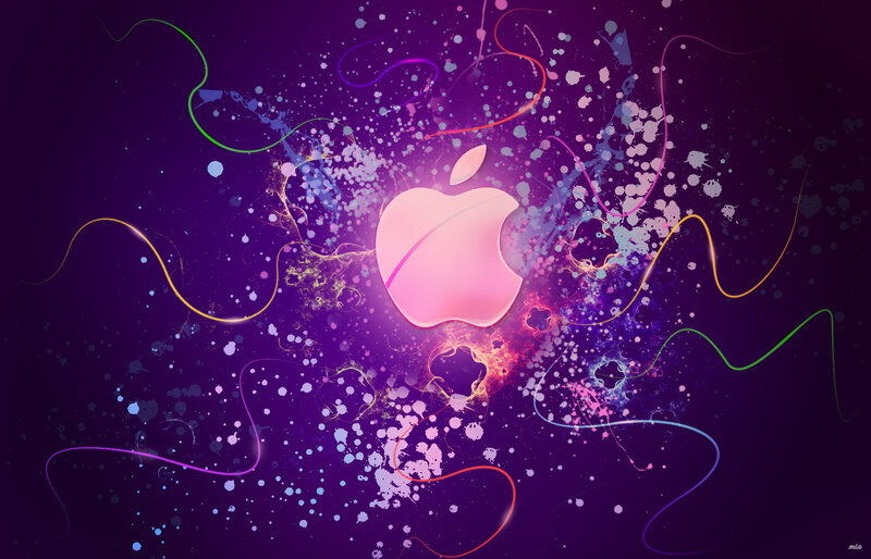 Apple Logo with Splashes