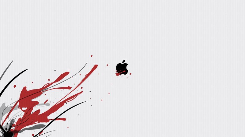 Apple Logo with Splatters