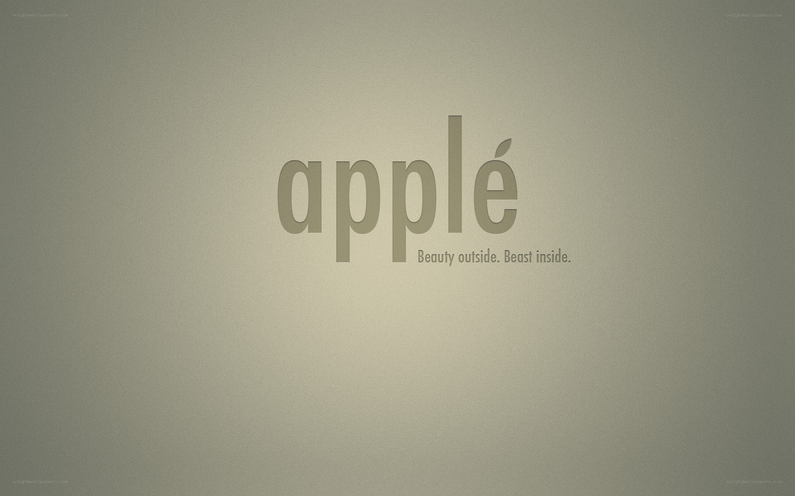 Apple logo with tagline