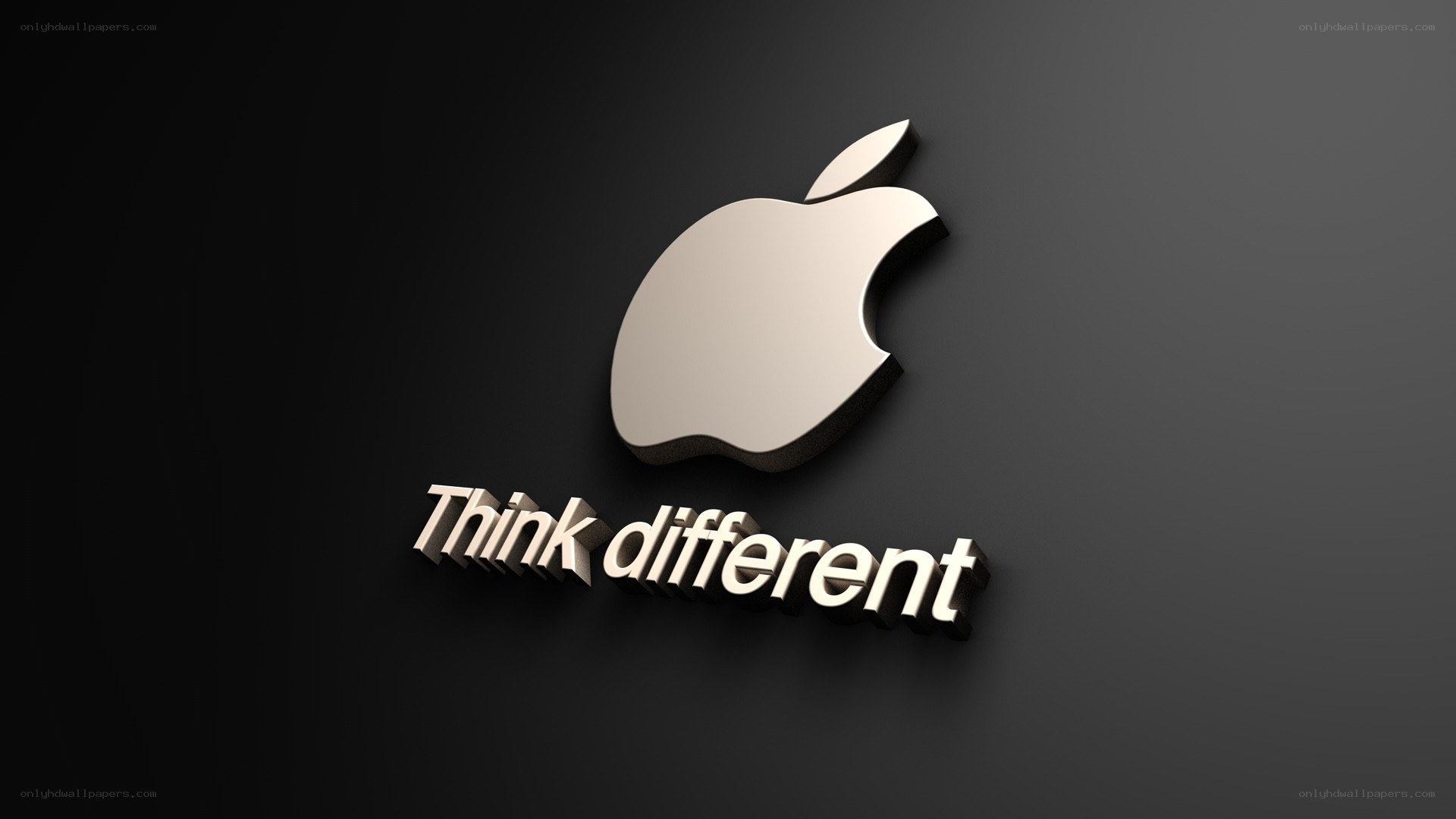 Apple logo with tagline
