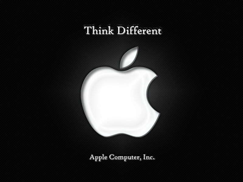 Apple logo with tagline