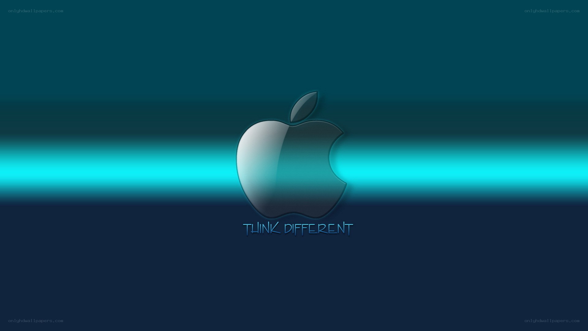 Apple logo with tagline
