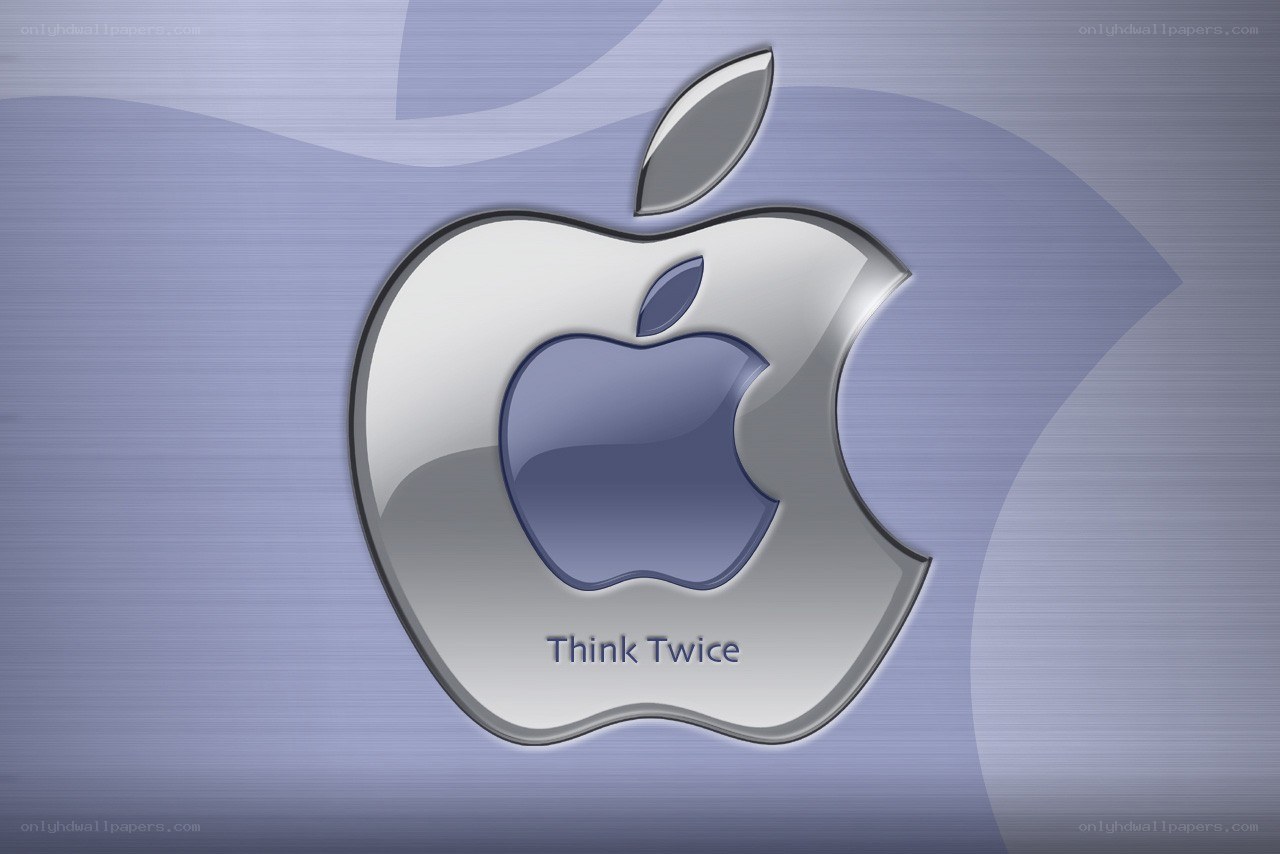 Apple logo with tagline