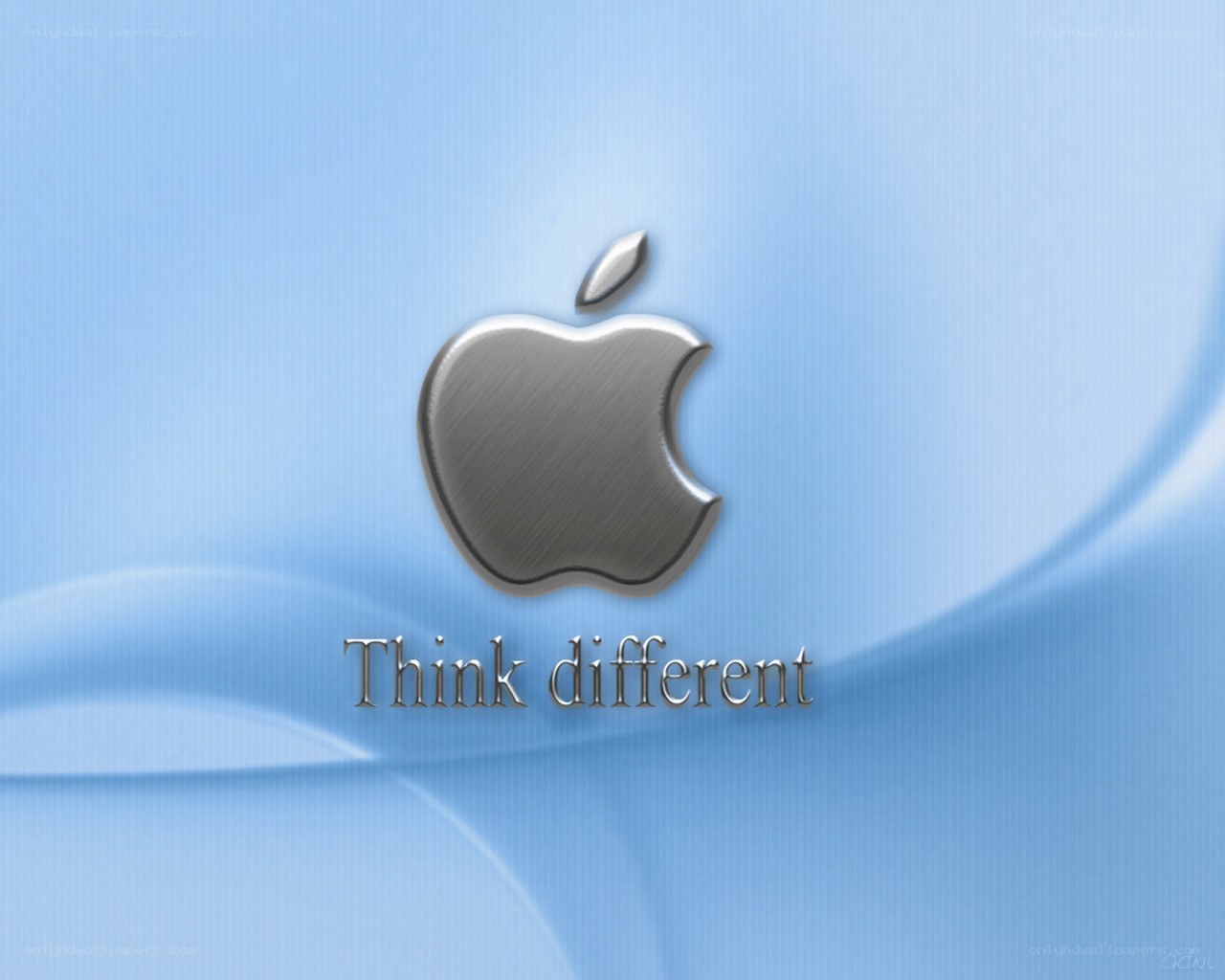 Apple logo with tagline