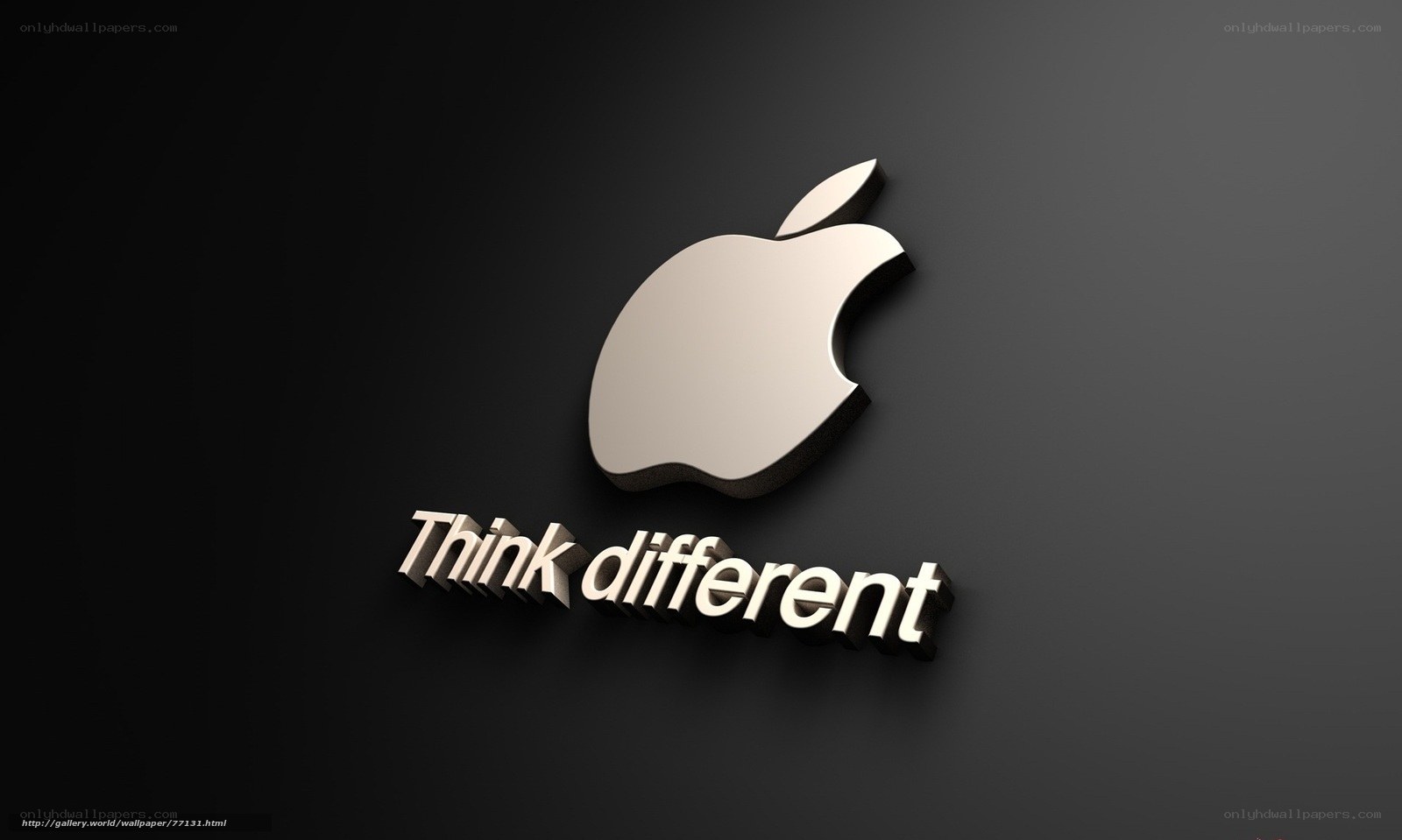 Apple logo with tagline