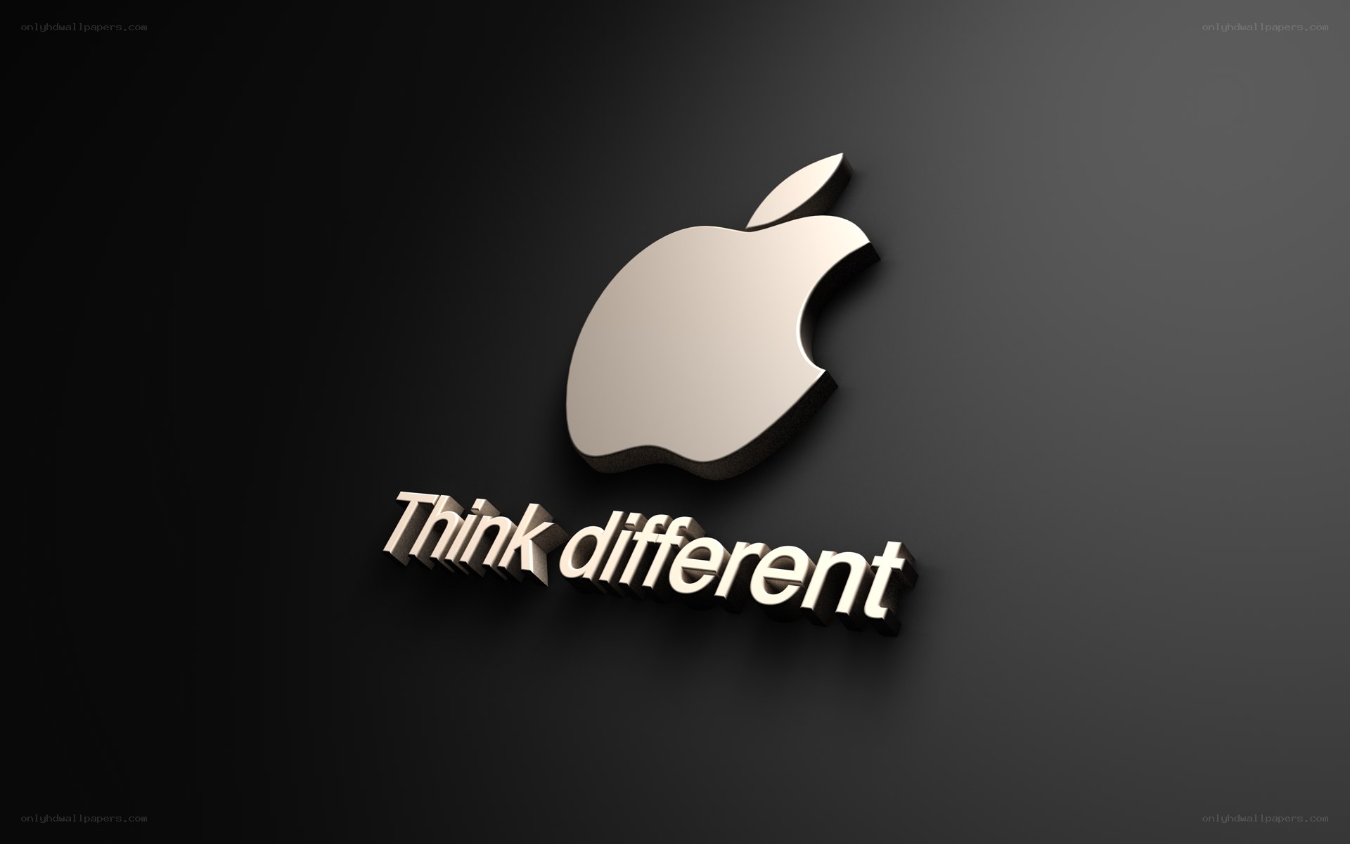 Apple logo with tagline