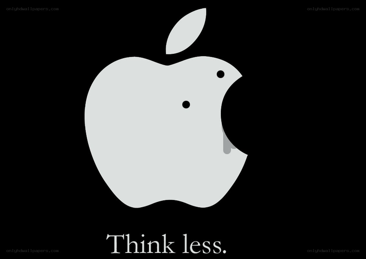 Apple logo with tagline