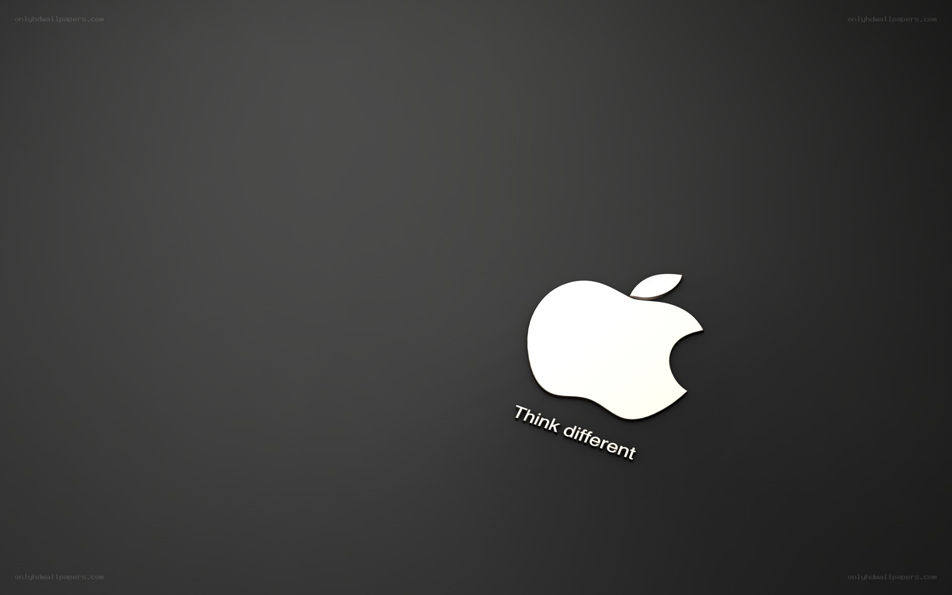 Apple logo with tagline