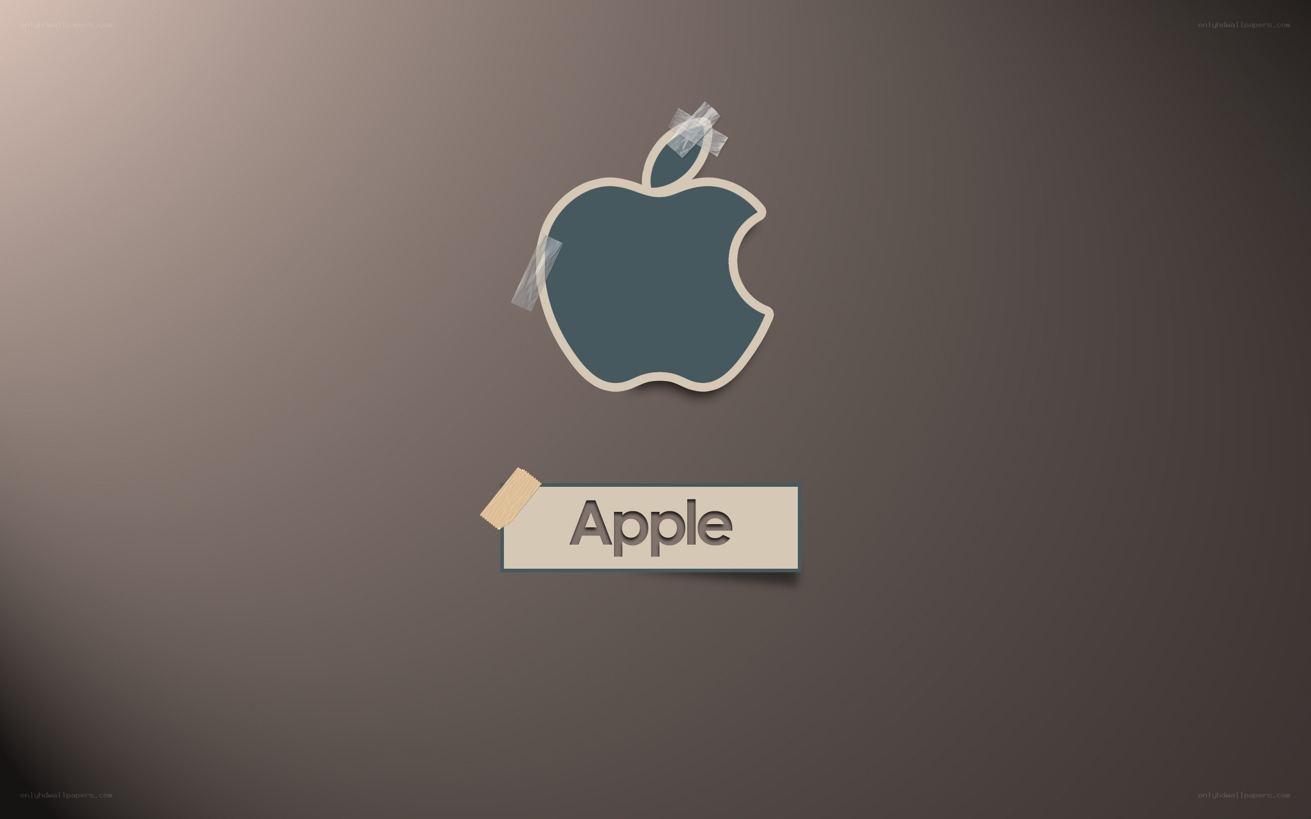 Apple logo with tape