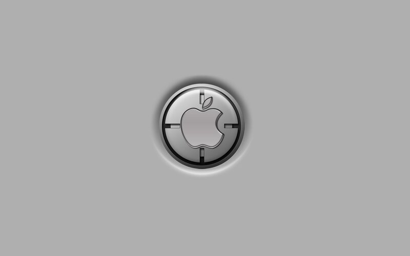 Apple logo with target design