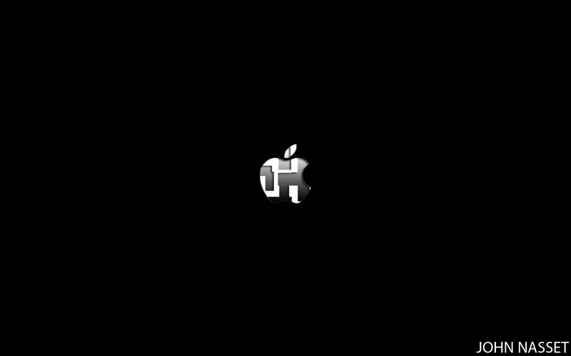 Apple logo with text