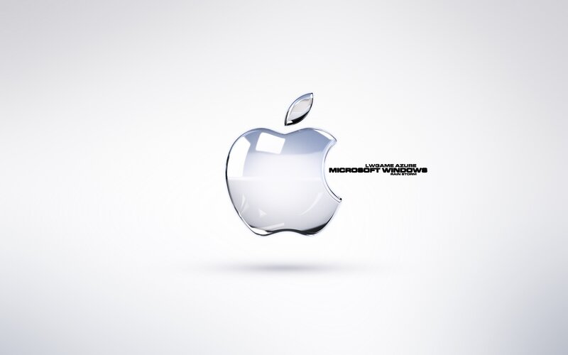 Apple logo with text