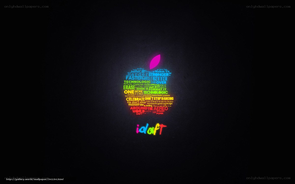 Apple logo with text art