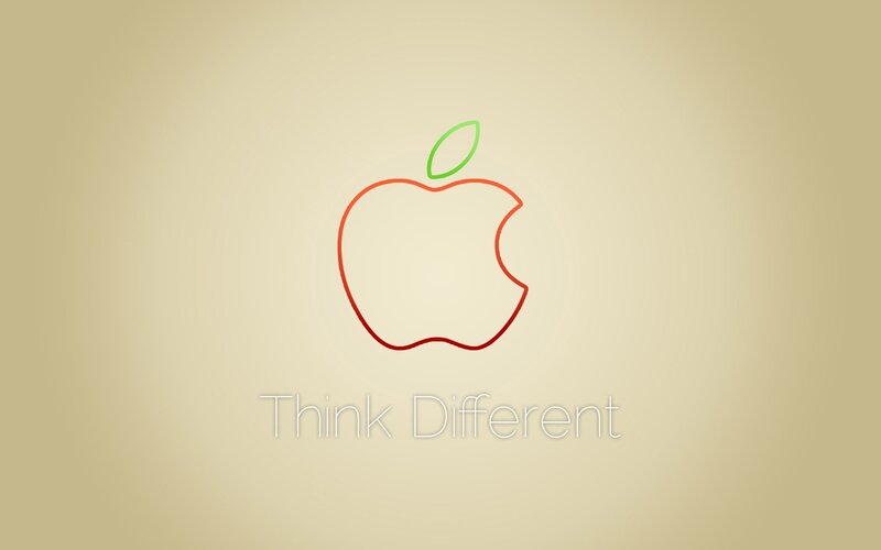 Apple Logo with Text — Beige