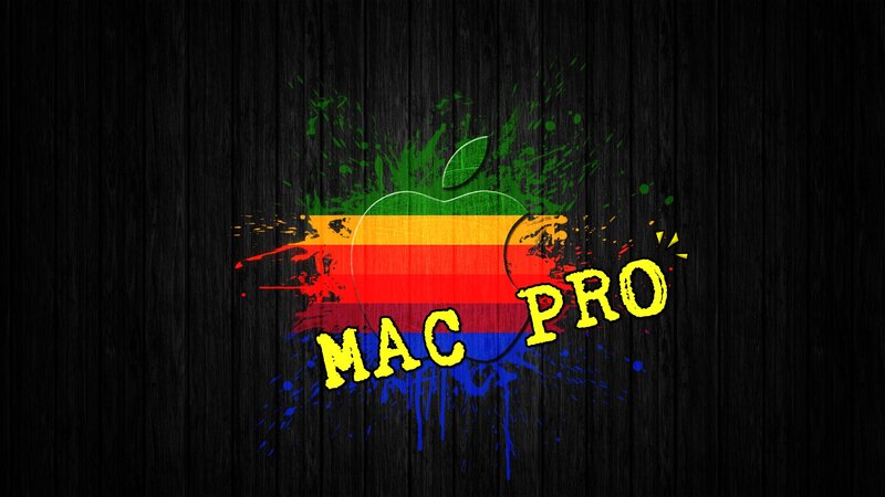 Apple Logo with Text — Black, Vibrant