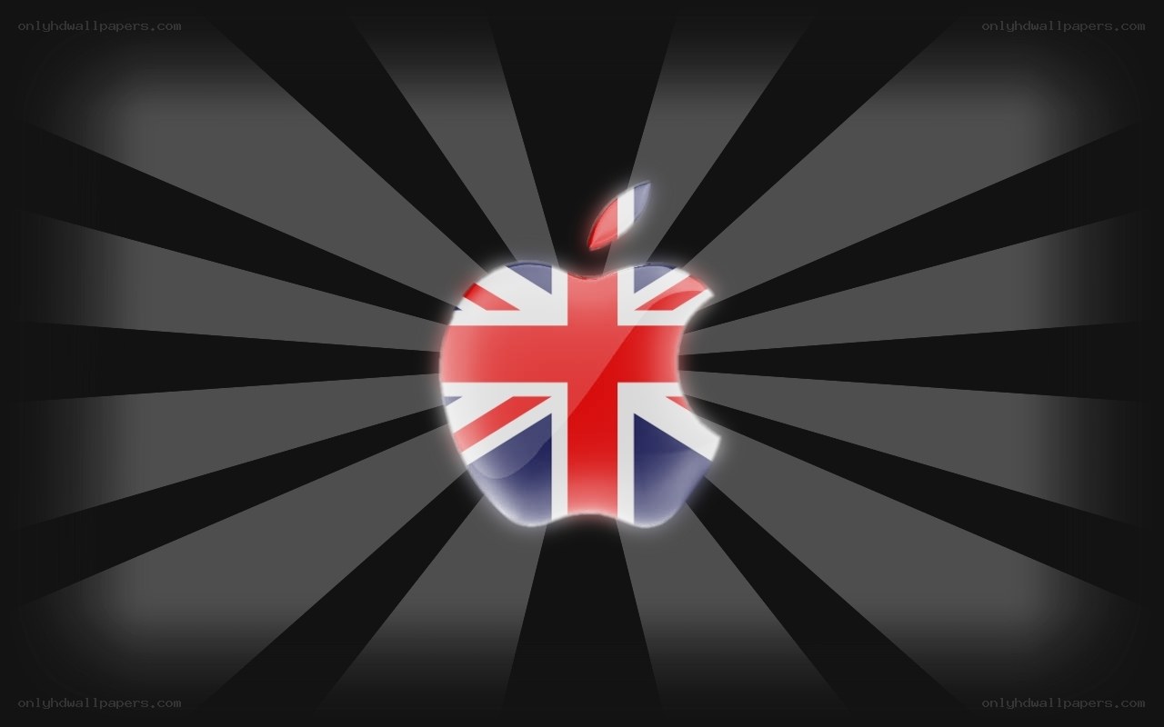 Apple logo with Union Jack