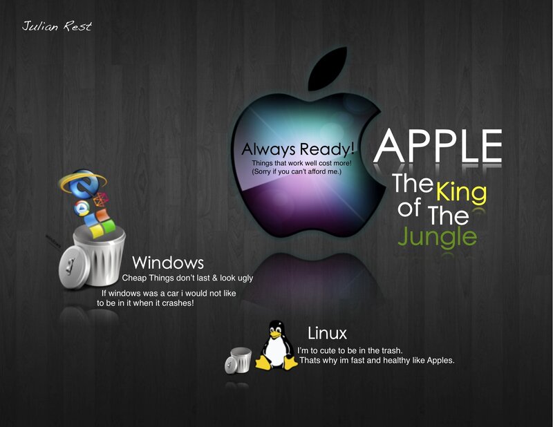 Apple Logo with Windows and Linux