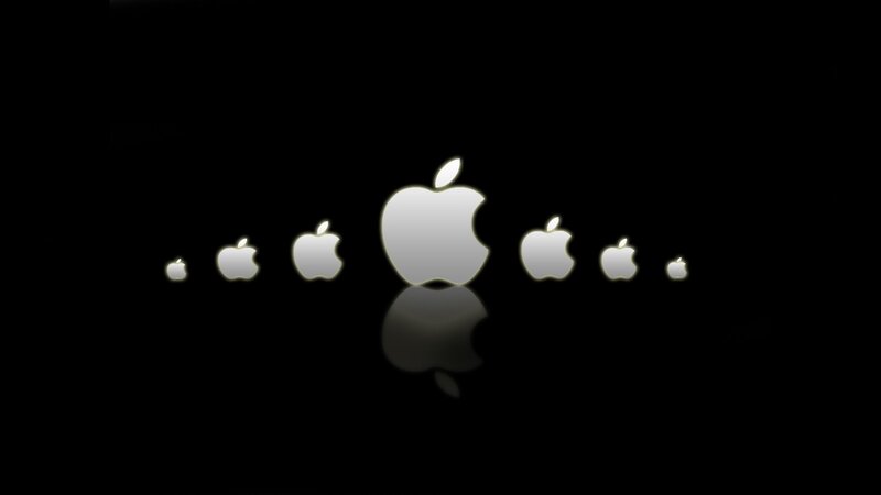 Apple Logos in a Row