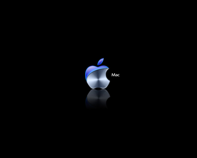 Apple Mac Logo — Black, Minimalist