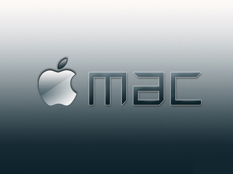 Apple Mac logo on gradient