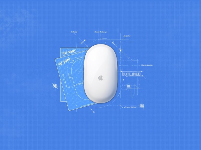 Apple mouse blueprint design