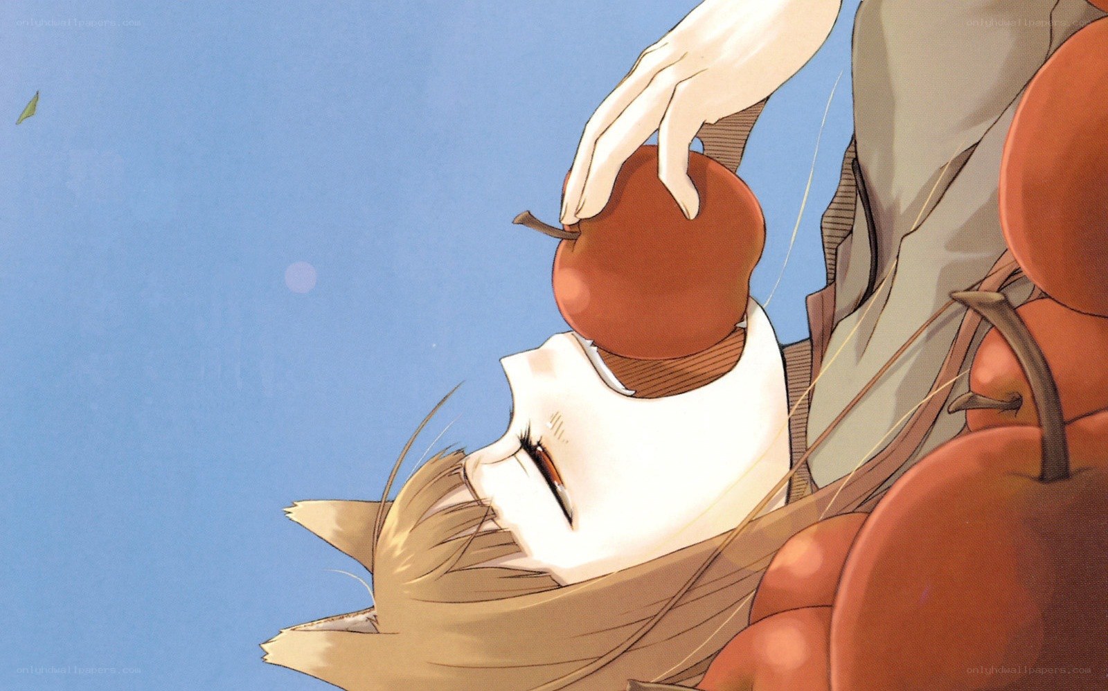 apple on character's head