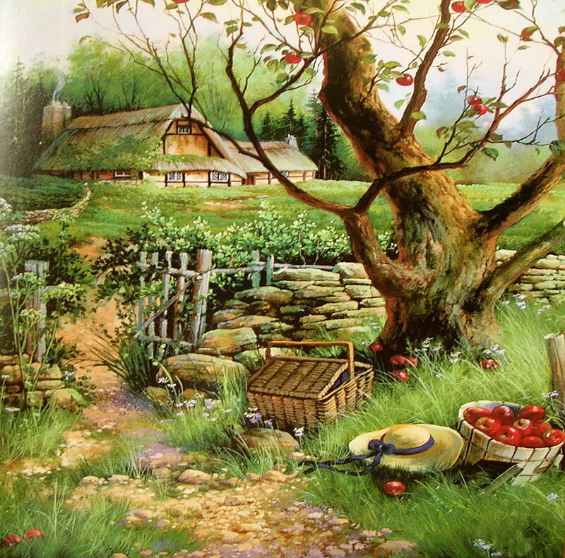 Apple Orchard Scene