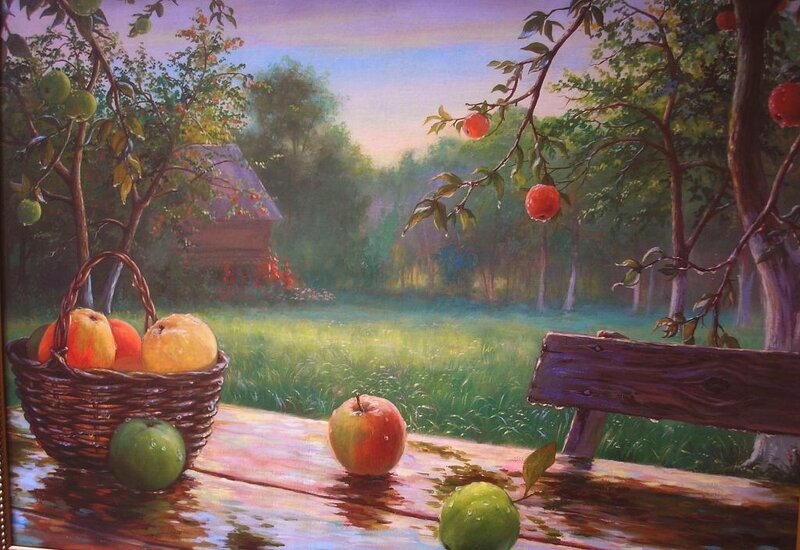 Apple orchard still life