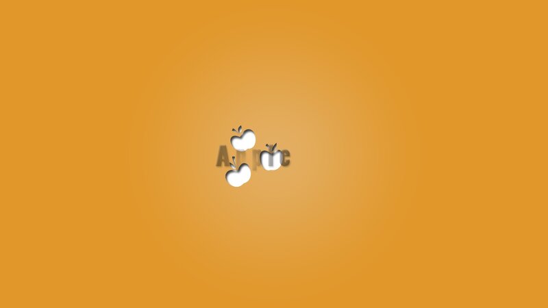 Apple pie logo on orange