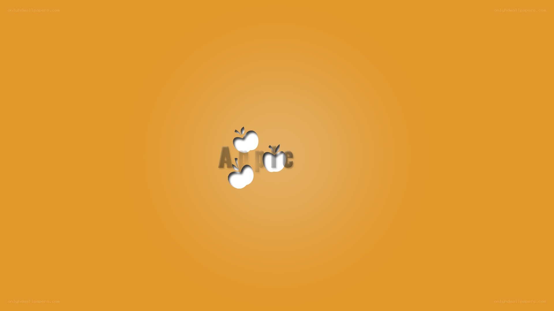 Apple pie logo on orange