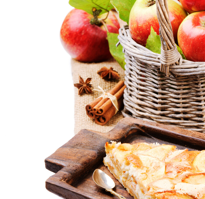 Apple Pie on Wooden Board