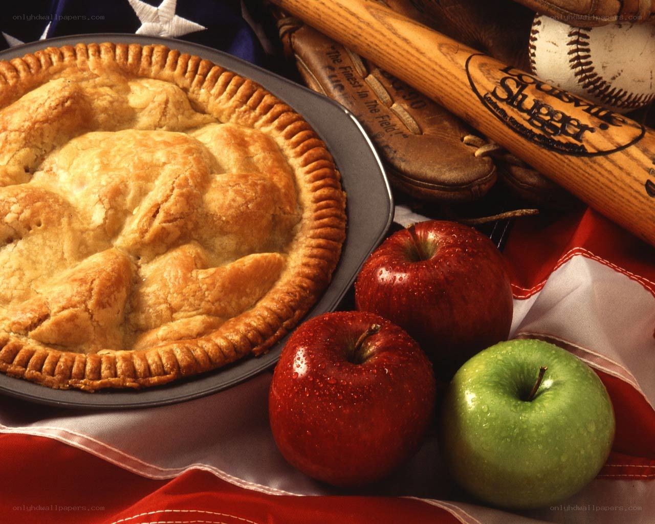 apple pie with baseball gear