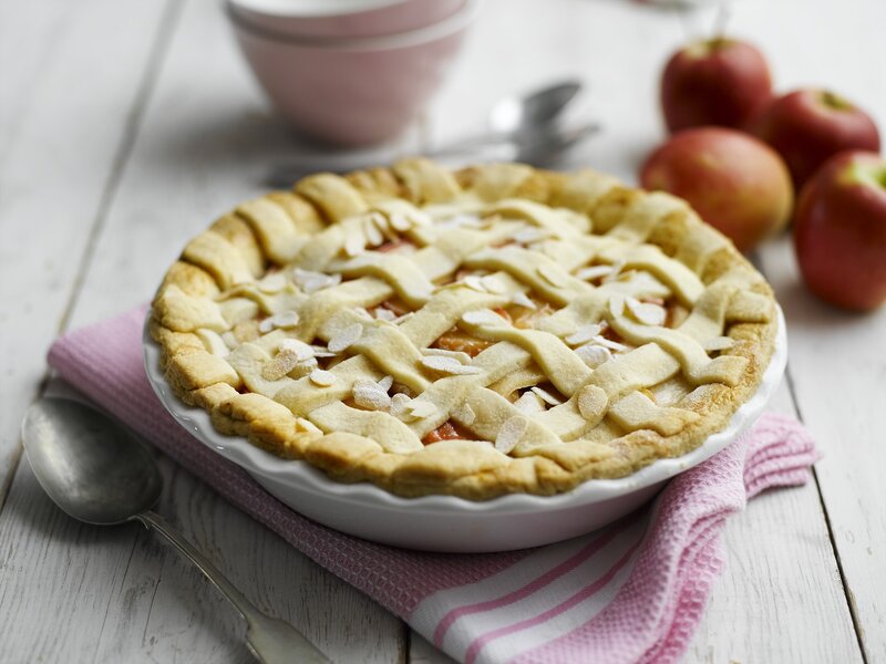 Apple pie with lattice crust