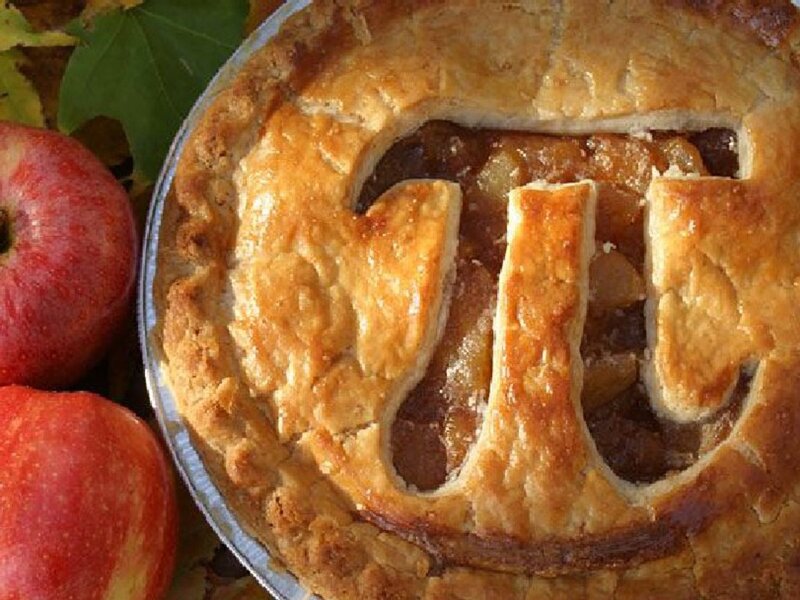 Apple Pie with Pi Symbol — Golden