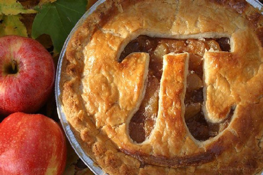 apple pie with pi symbol
