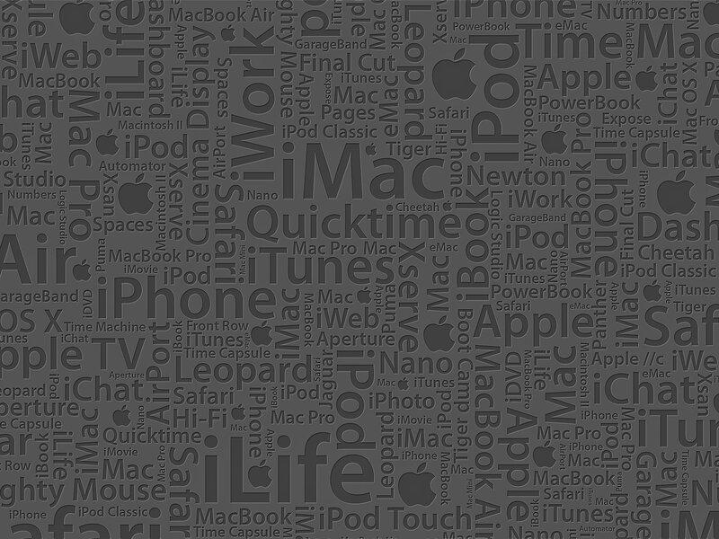Apple Product Names — Gray
