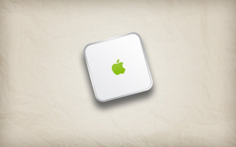 Apple product on textured surface