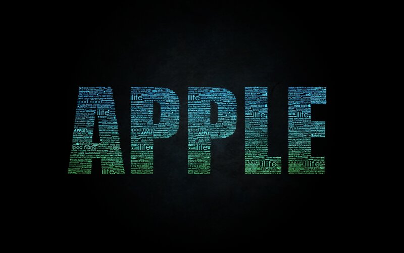 Apple product word art