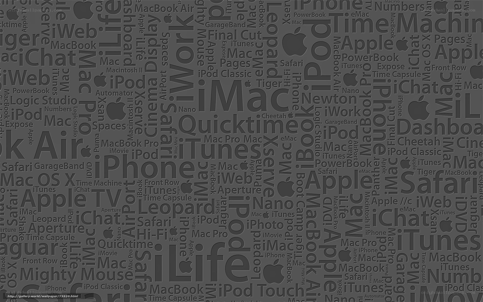 Apple product word collage